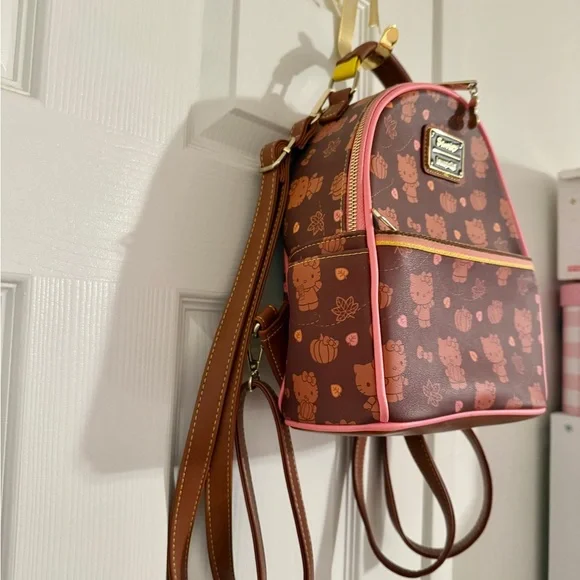 Loungefly Hello Kitty Pumpkin Spice Mini Backpack - Picture 2 of 5